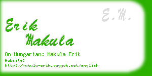erik makula business card